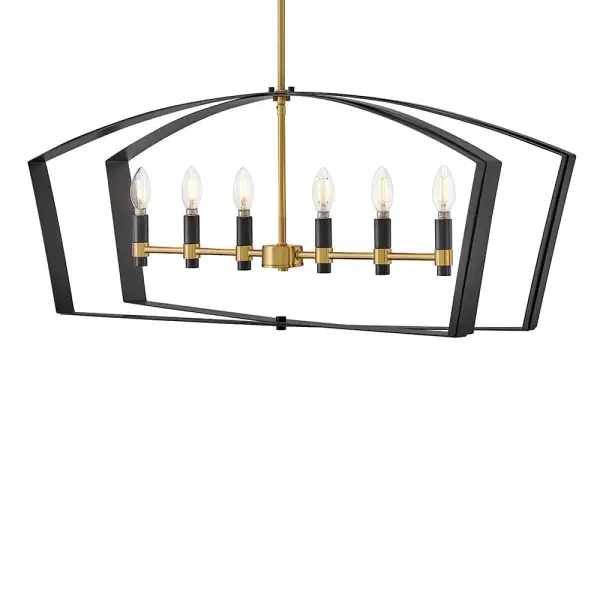 Sammi Large Six Light Linear Chandelier - Image 3