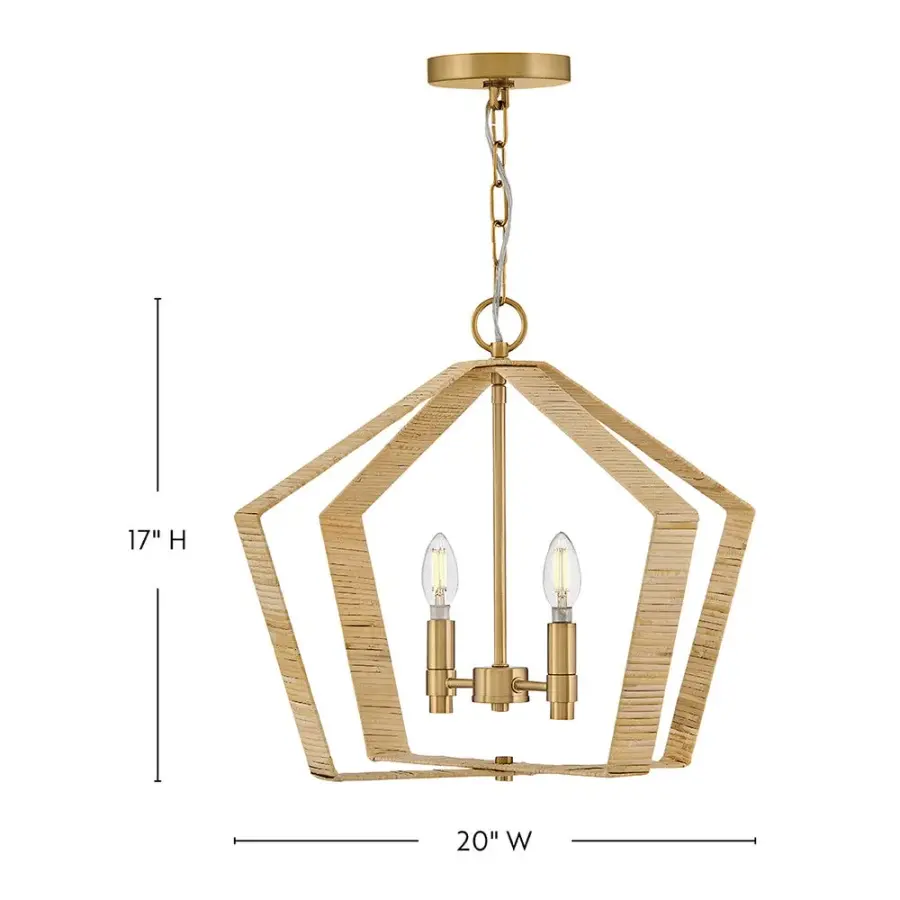 Sammi Large Pendant in Lacquered Brass - Image 1