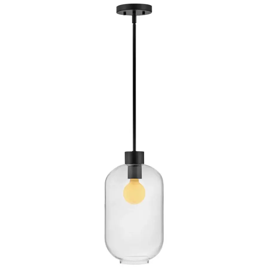 Modern Elegance with Oversized Clear Glass Shade - Image 4