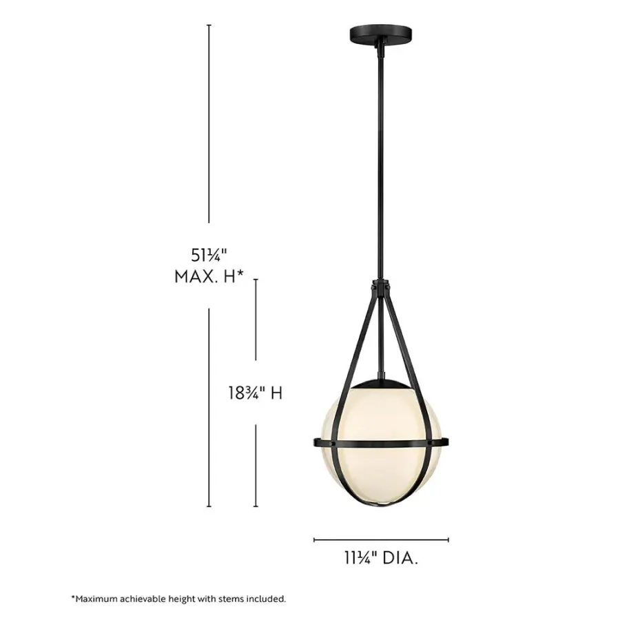 Colby Small Pendant in Black - Image 2