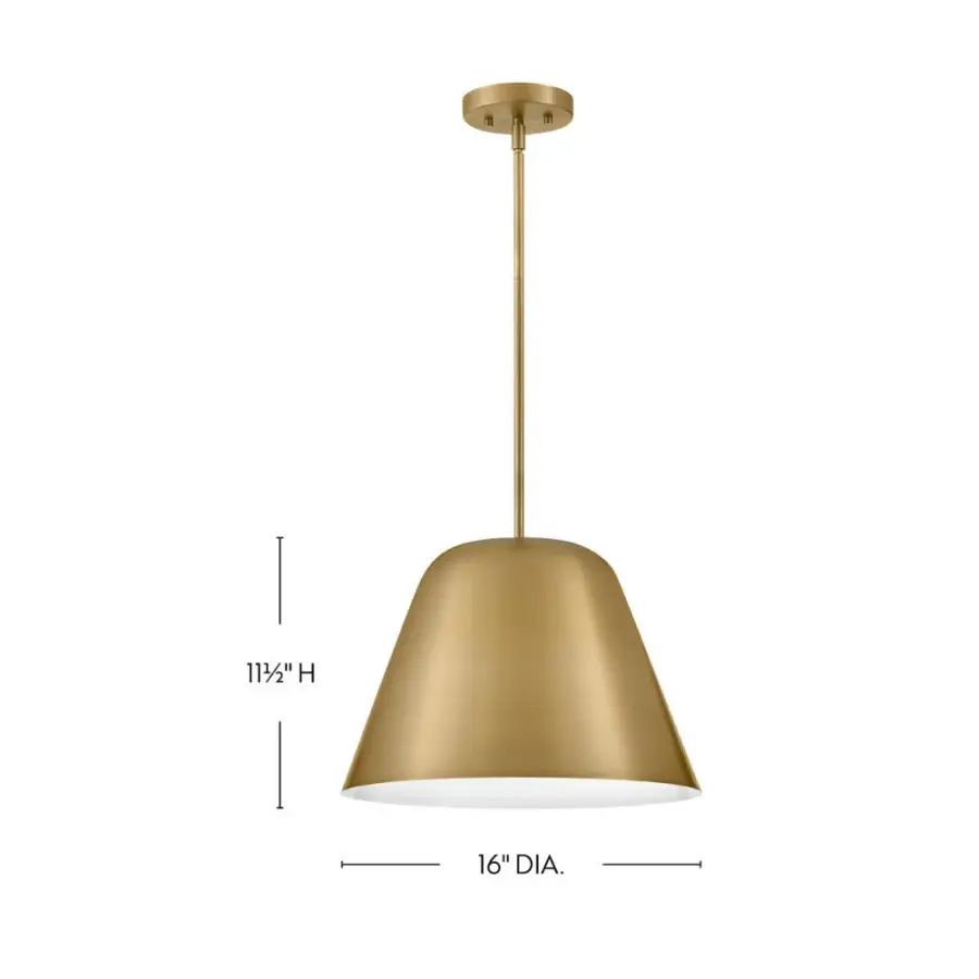 Madi Large Pendant in Lacquered Brass - Image 2