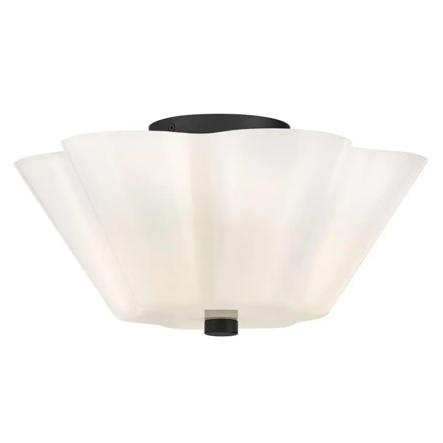 Honey Medium Semi-Flush Mount in Black - Image 1