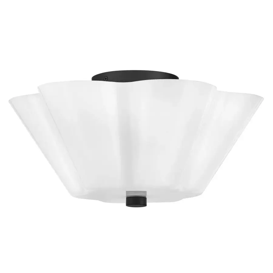 Honey Medium Semi-Flush Mount in Black - Image 3