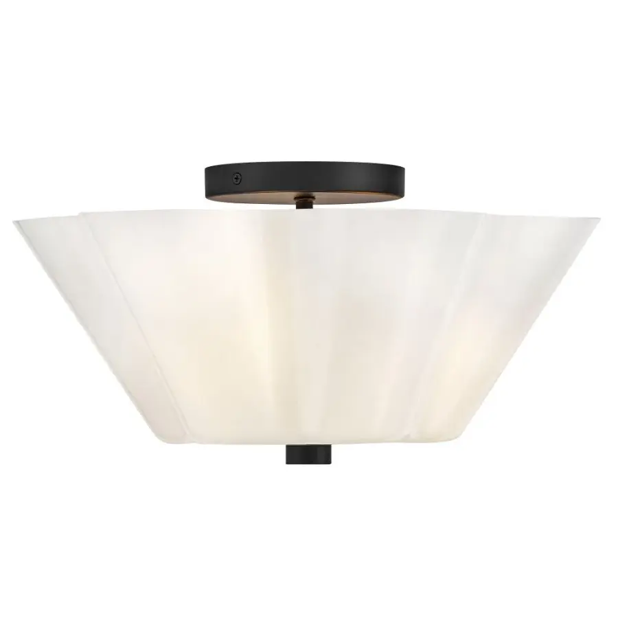 Honey Medium Semi-Flush Mount in Black - Image 7
