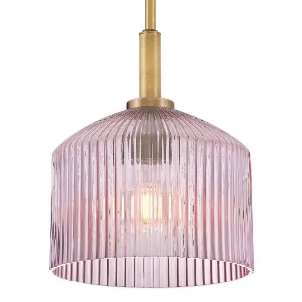 Lisette Small Pendant in Rose Glass - Image 3