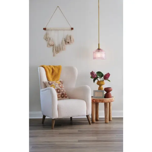 Lisette Small Pendant in Rose Glass - Image 9