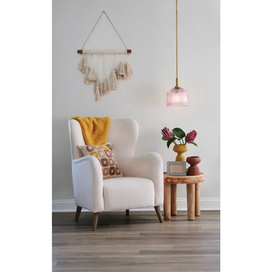 Lisette Small Pendant in Rose Glass - Image 9