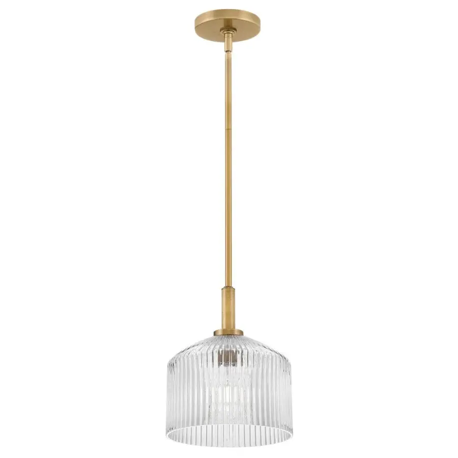 Lisette Small Ribbed Glass Pendant - Image 1