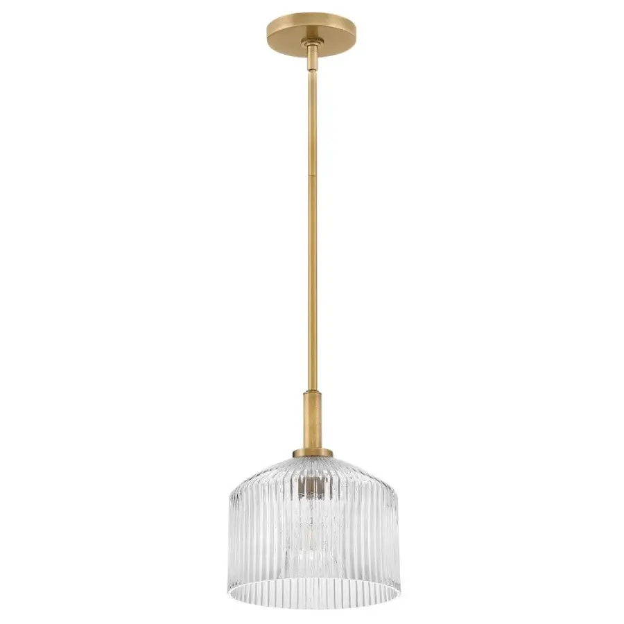 Lisette Small Ribbed Glass Pendant - Image 3