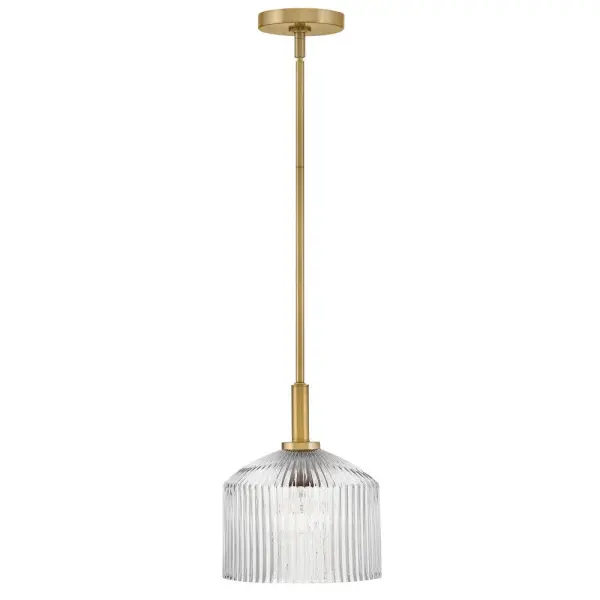 Lisette Small Ribbed Glass Pendant - Image 4