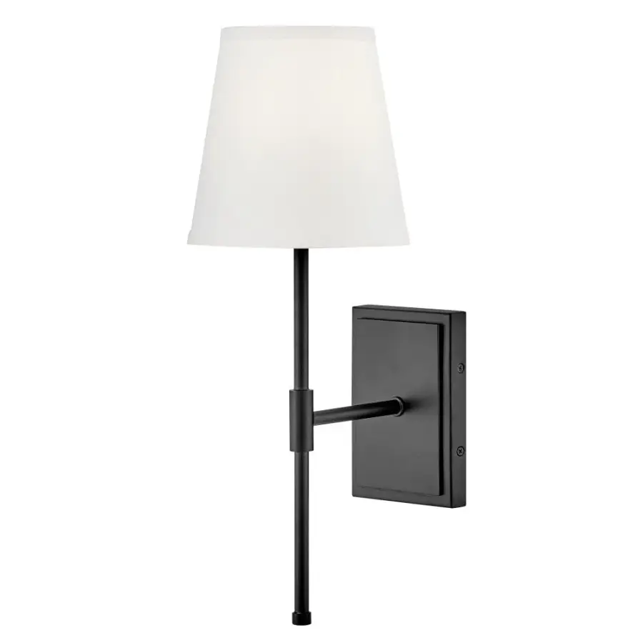 Beale Medium Single Light Sconce in Black - Image 1