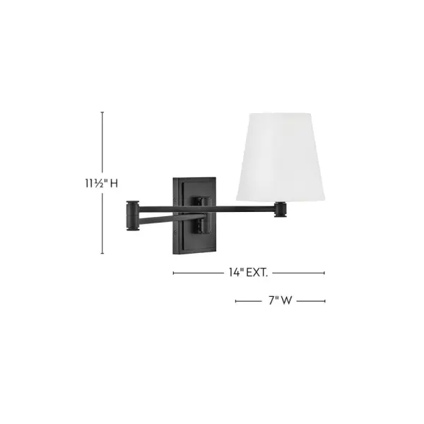 Beale Medium Single Light Sconce in Black - Image 2