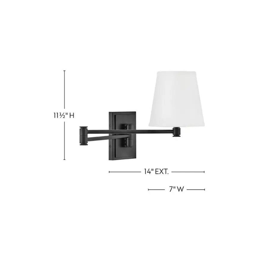 Beale Medium Single Light Sconce in Black - Image 2