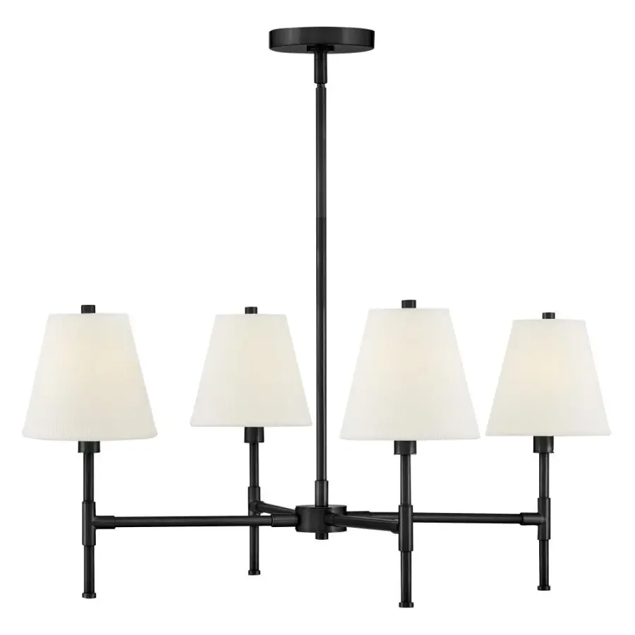 Beale Medium Single Tier Chandelier in Black - Image 1