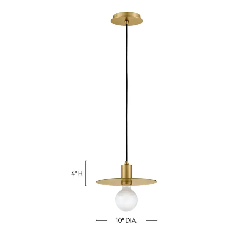 Lulu Small Convertible Pendant in Lacquered Brass - Image 2