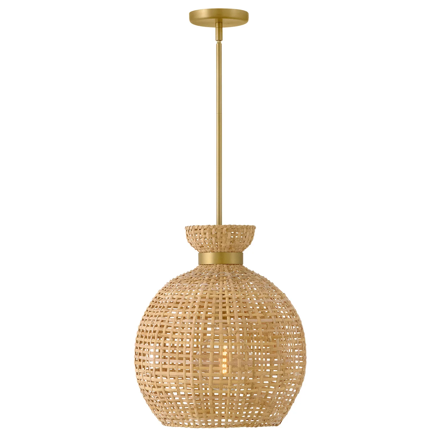 Effie LED Pendant in Lacquered Brass