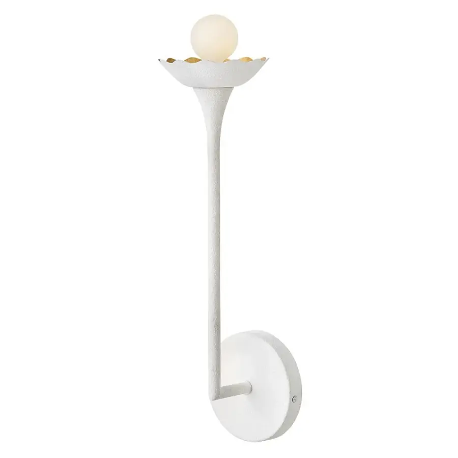Darla Medium Single Light Sconce in Textured Plaster - Image 1