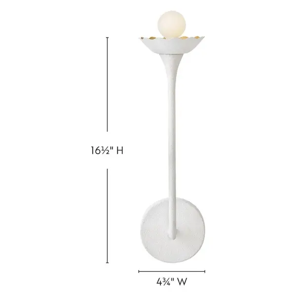 The Darla sconce brings spring-inspired floral charm to your space with its delicate scalloped design and textured plaster finish. Perfect for adding subtle coastal style and whimsical elegance to bathrooms, bedrooms, and hallways. - alternate view