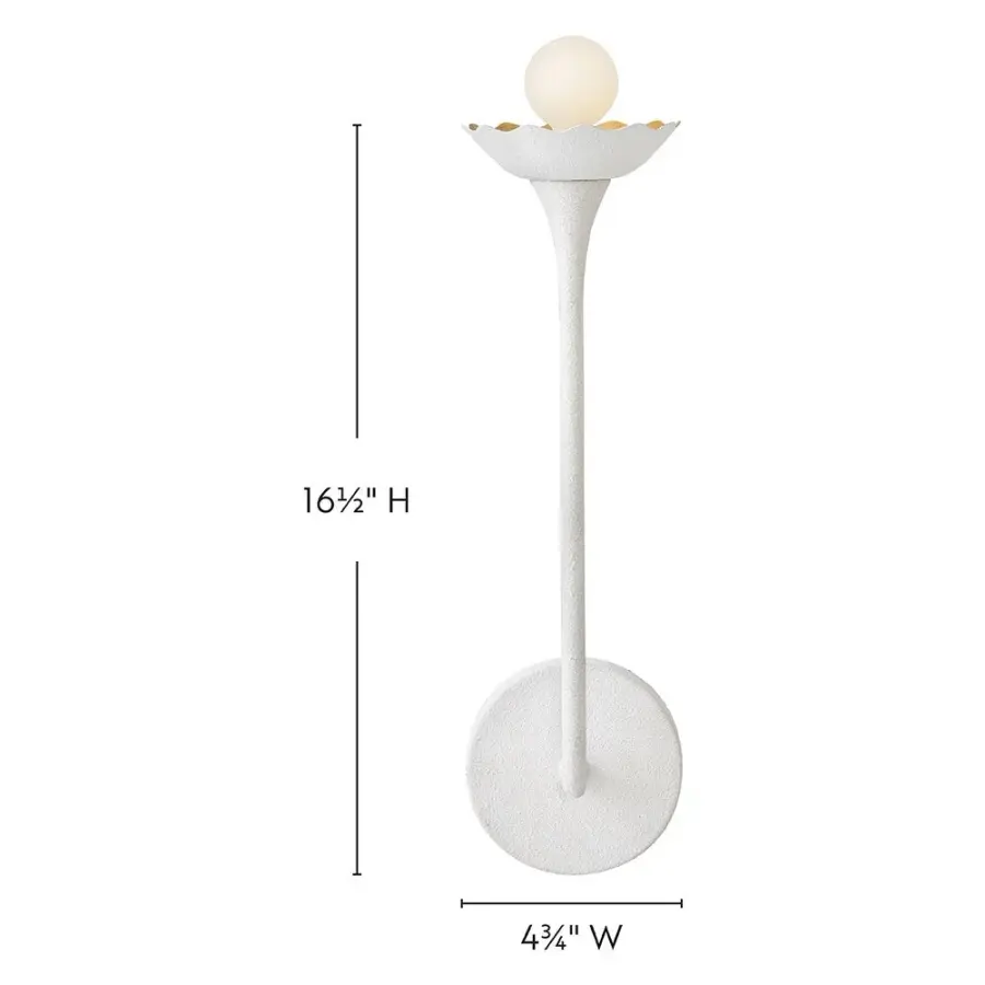 Darla Medium Single Light Sconce in Textured Plaster - Image 2