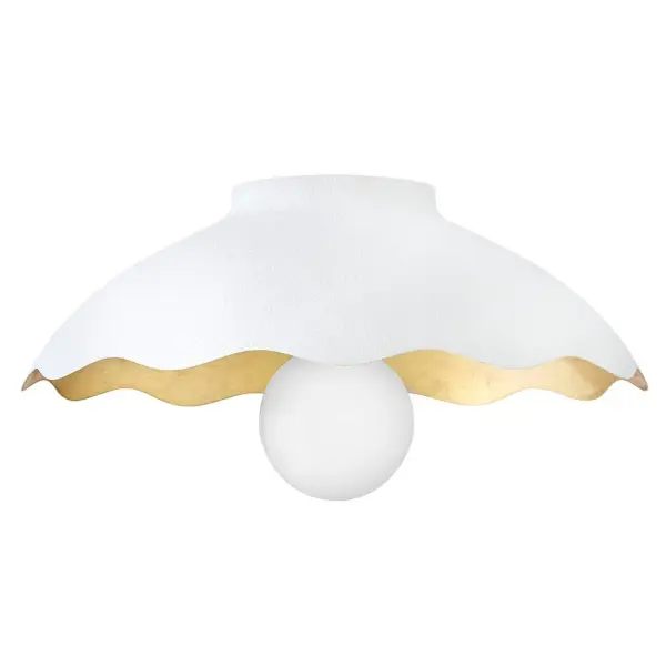 Darla Medium Flush Mount in Textured Plaster - Image 3