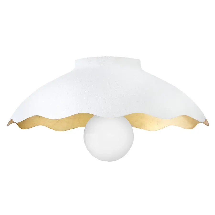 Darla Medium Flush Mount in Textured Plaster - Image 3
