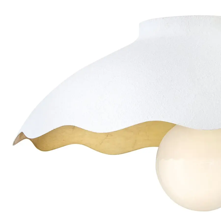 Darla Medium Flush Mount in Textured Plaster - Image 4