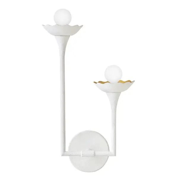 Darla Medium Two Light Sconce in Textured Plaster - Image 3