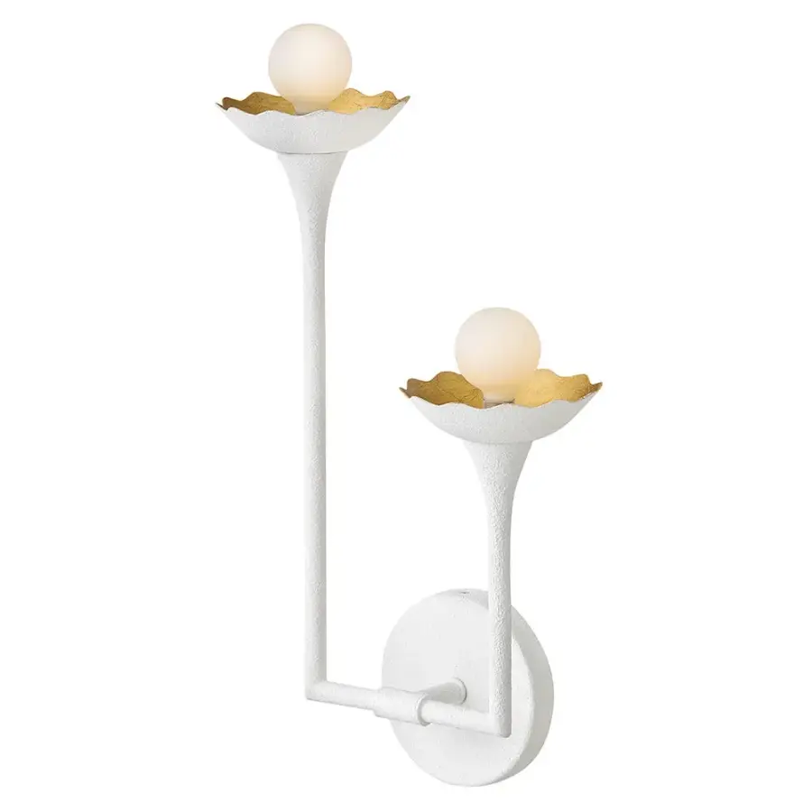 Darla Medium Two Light Sconce in Textured Plaster - Image 7