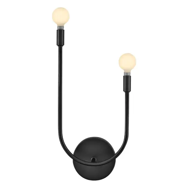 Cora Large Two Light Wall Sconce in Black - Image 4