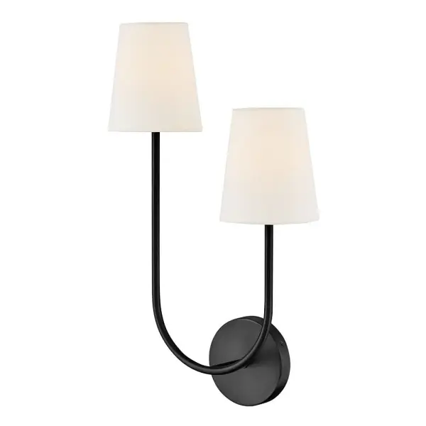 Cora Large Two Light Wall Sconce in Black - Image 8