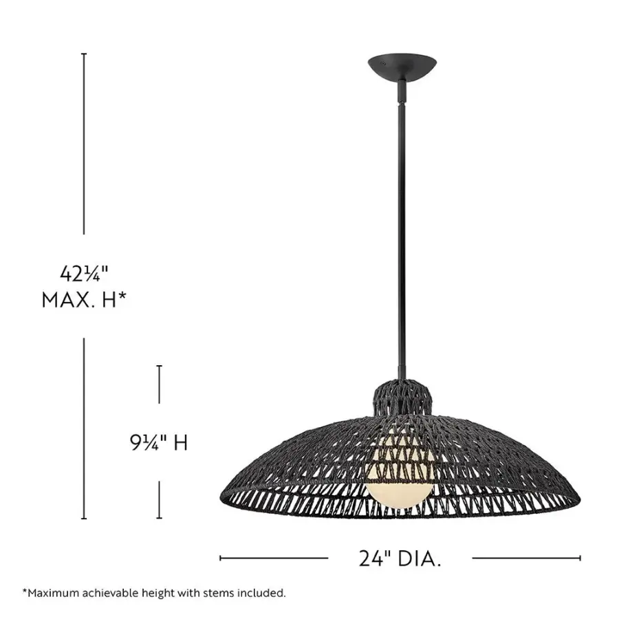Pismo Large Rattan Pendant Light - Image 2