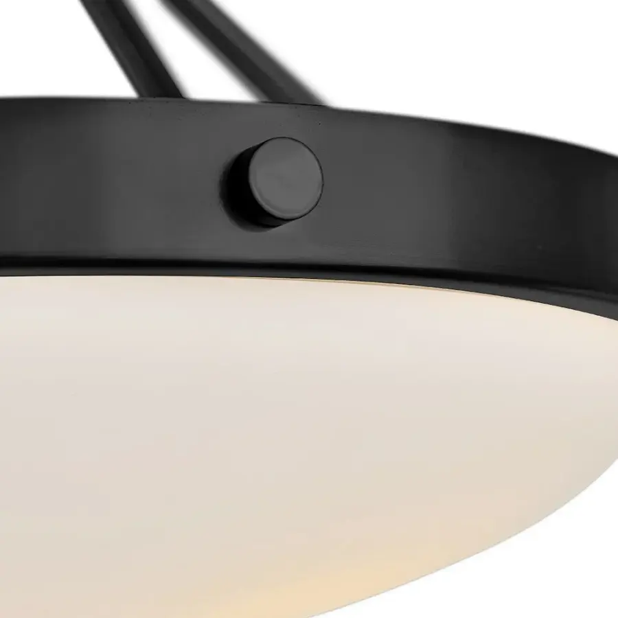 Gus Medium Semi-Flush Mount in Black - Image 4