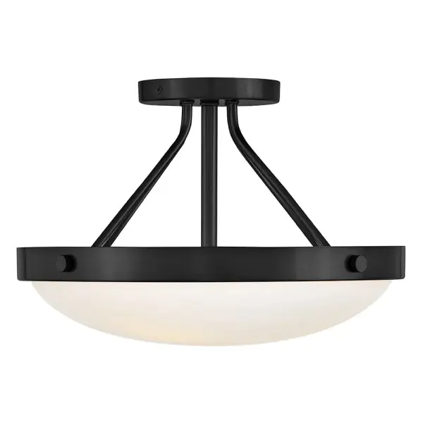 Gus Medium Semi-Flush Mount in Black - Image 6