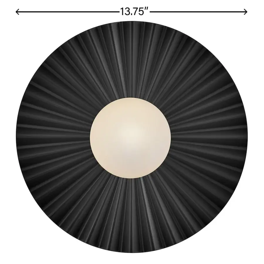Stevie Medium Flush Mount or Sconce in Black - Image 2
