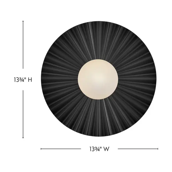 Stevie Medium Flush Mount or Sconce in Black - Image 3