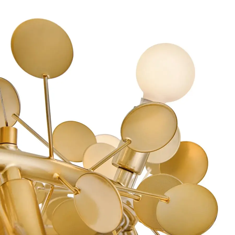 Lolli Medium Single Tier Chandelier in Distressed Brass - Image 4