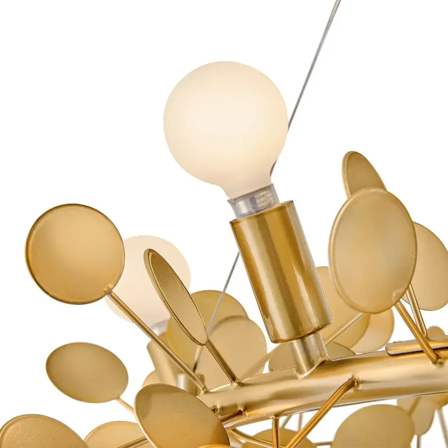 Lolli Medium Single Tier Chandelier in Distressed Brass - Image 5