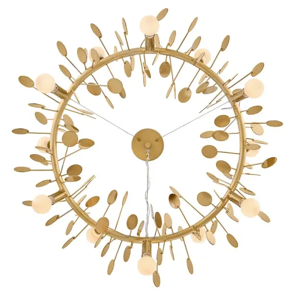 Lolli Medium Single Tier Chandelier in Distressed Brass - Image 6