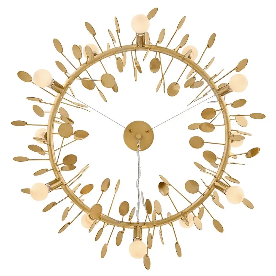 Lolli Medium Single Tier Chandelier in Distressed Brass - Image 6