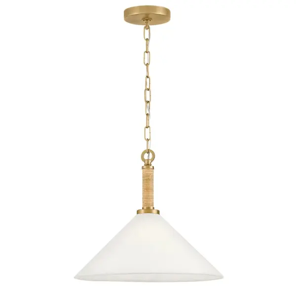 Cove Medium Pendant with Rattan Stem - Image 3