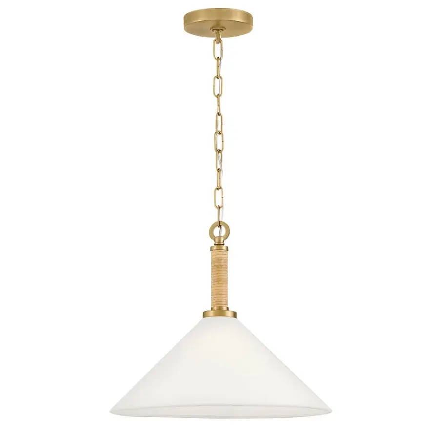 Cove Medium Pendant with Rattan Stem - Image 3