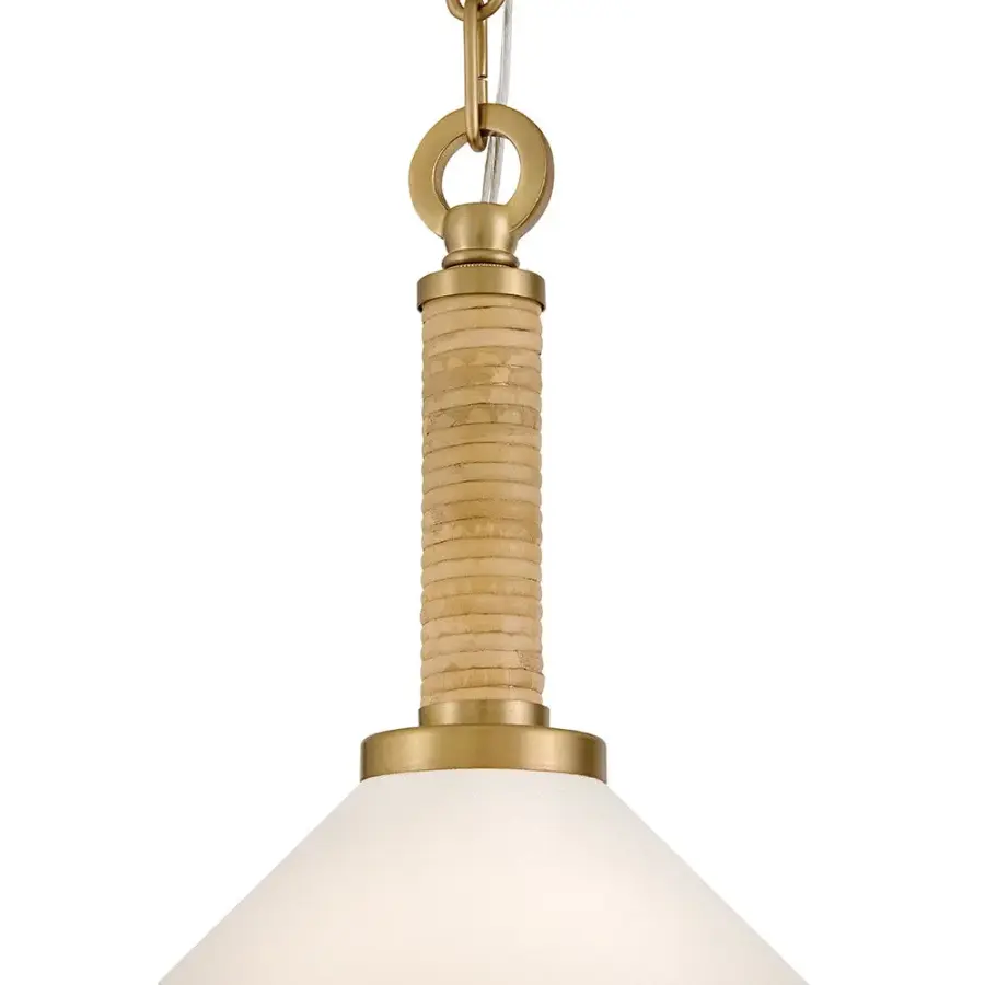 Cove Medium Pendant with Rattan Stem - Image 4