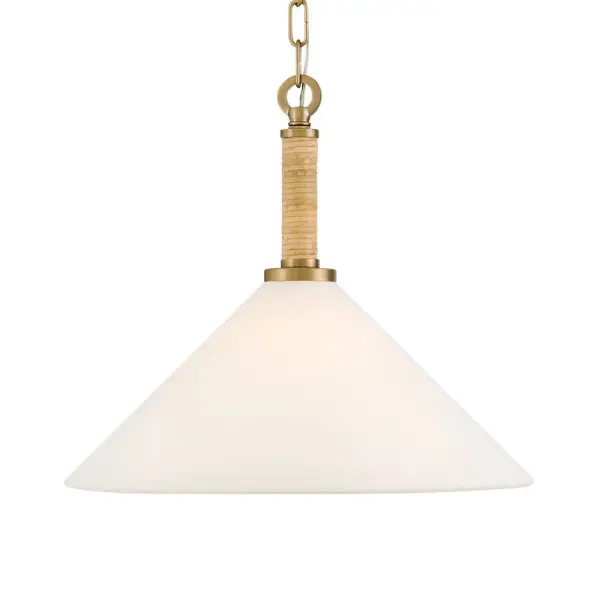 Cove Medium Pendant with Rattan Stem - Image 6