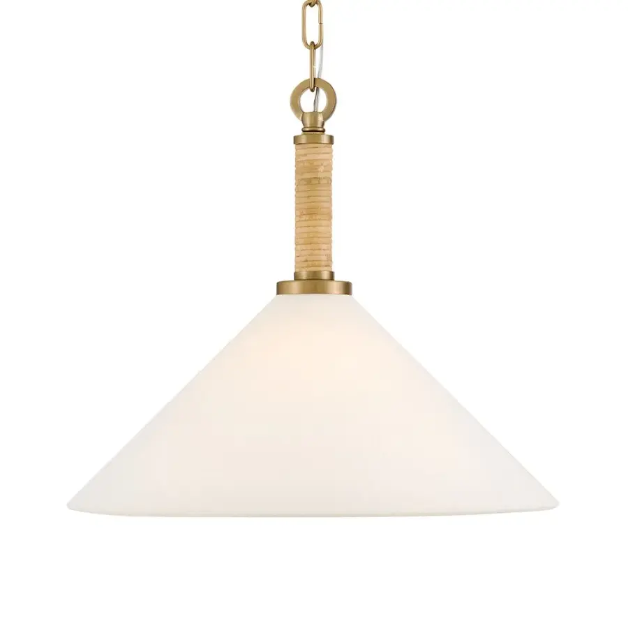 Cove Medium Pendant with Rattan Stem - Image 6
