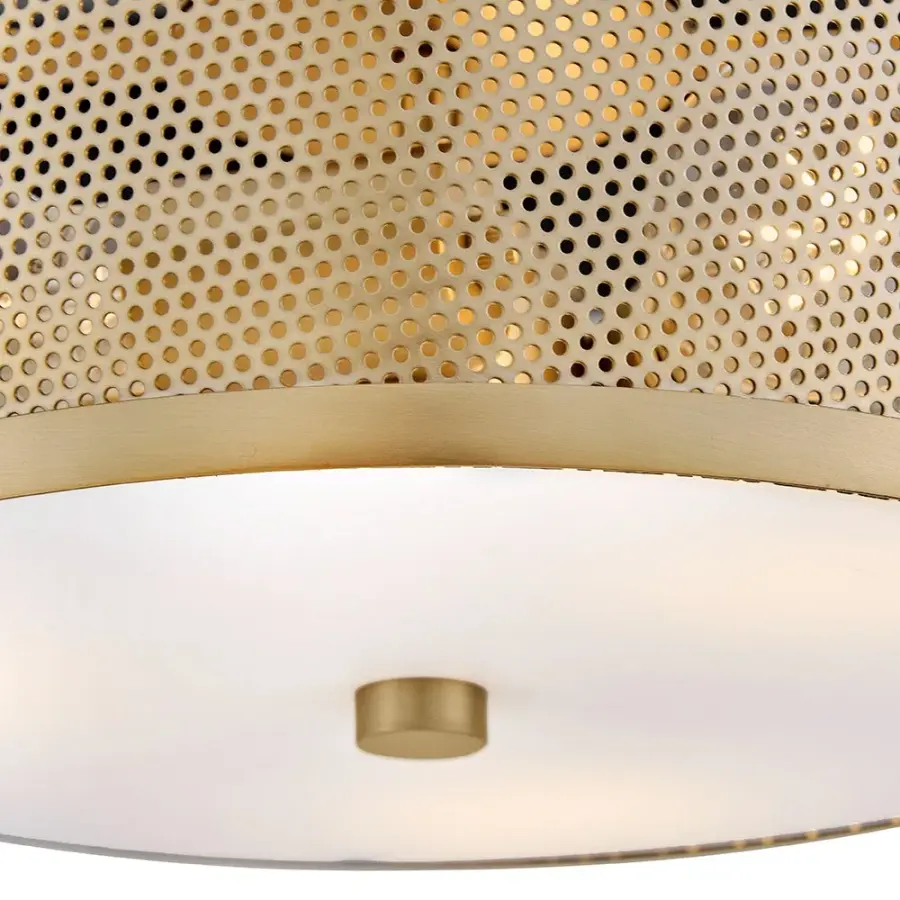 Cash Medium Semi-Flush Mount in Lacquered Brass - Image 4