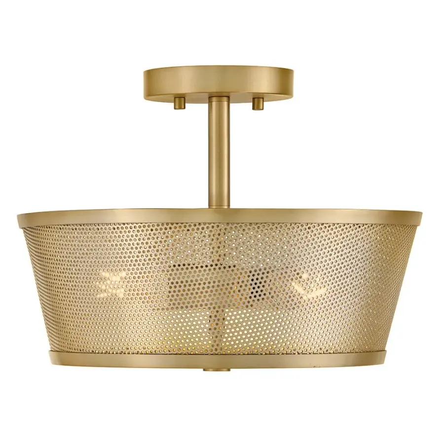 Cash Medium Semi-Flush Mount in Lacquered Brass - Image 7