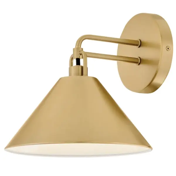 Milo Small Single Light Sconce in Lacquered Brass - Image 1