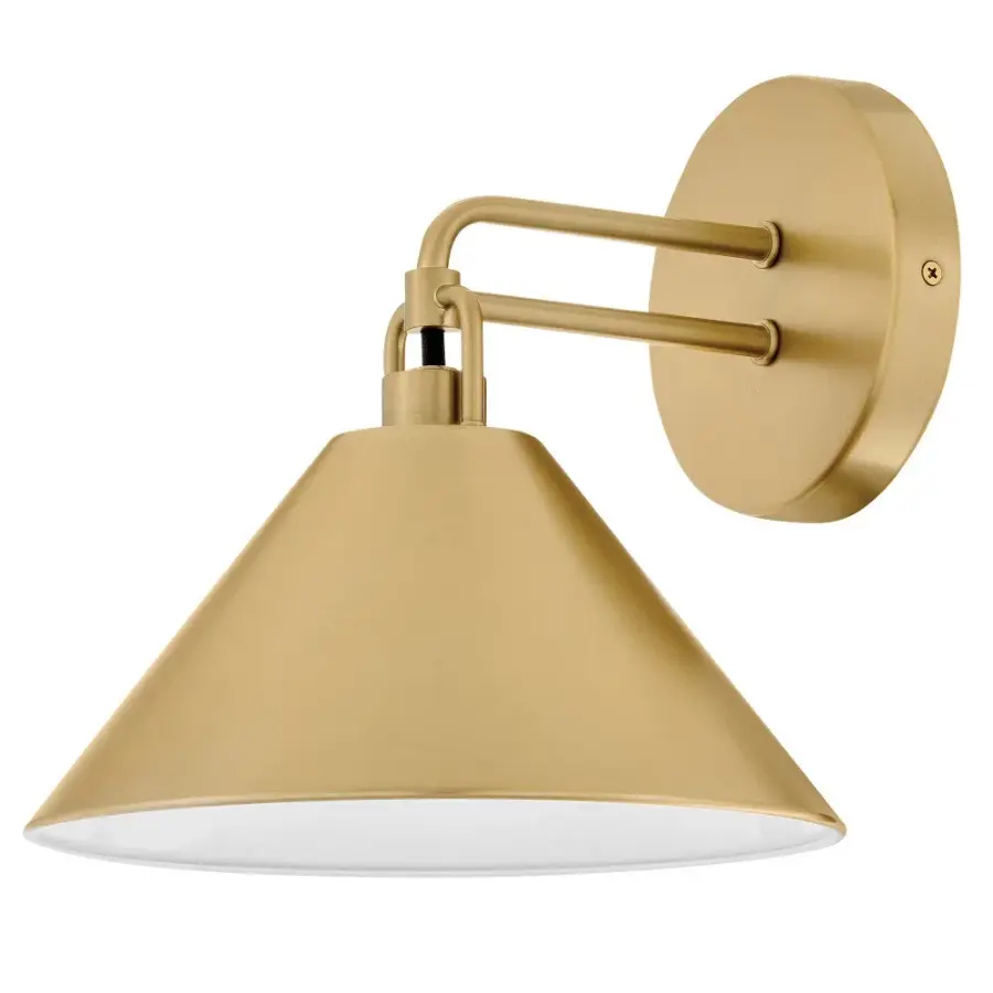 Milo Small Single Light Sconce in Lacquered Brass - Image 2