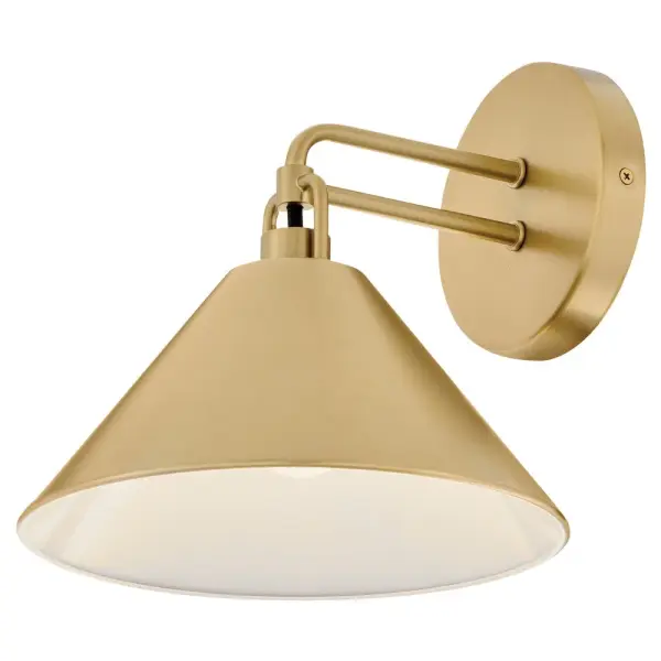 Milo Small Single Light Sconce in Lacquered Brass - Image 5