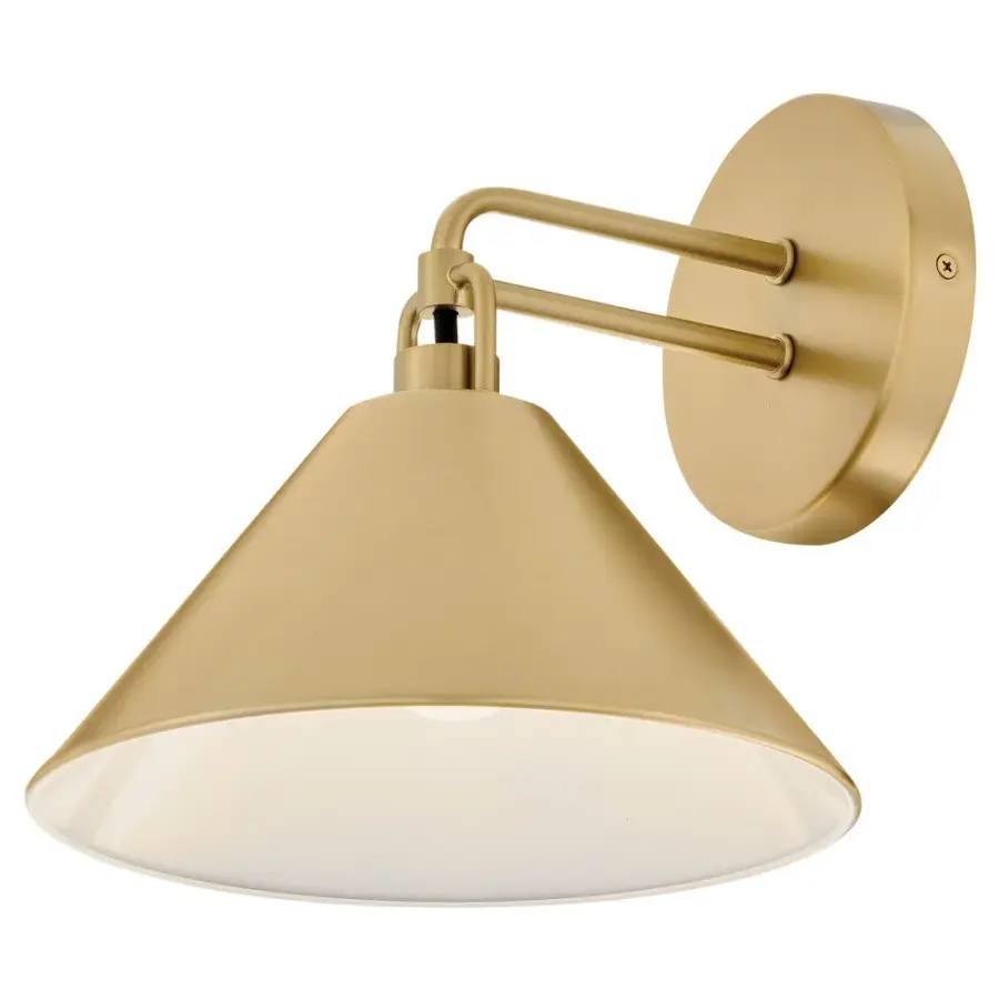 Milo Small Single Light Sconce in Lacquered Brass - Image 5